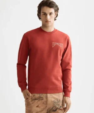 Scotch & Soda 181285 Left chest Logo Sweatshirt, Ketchup