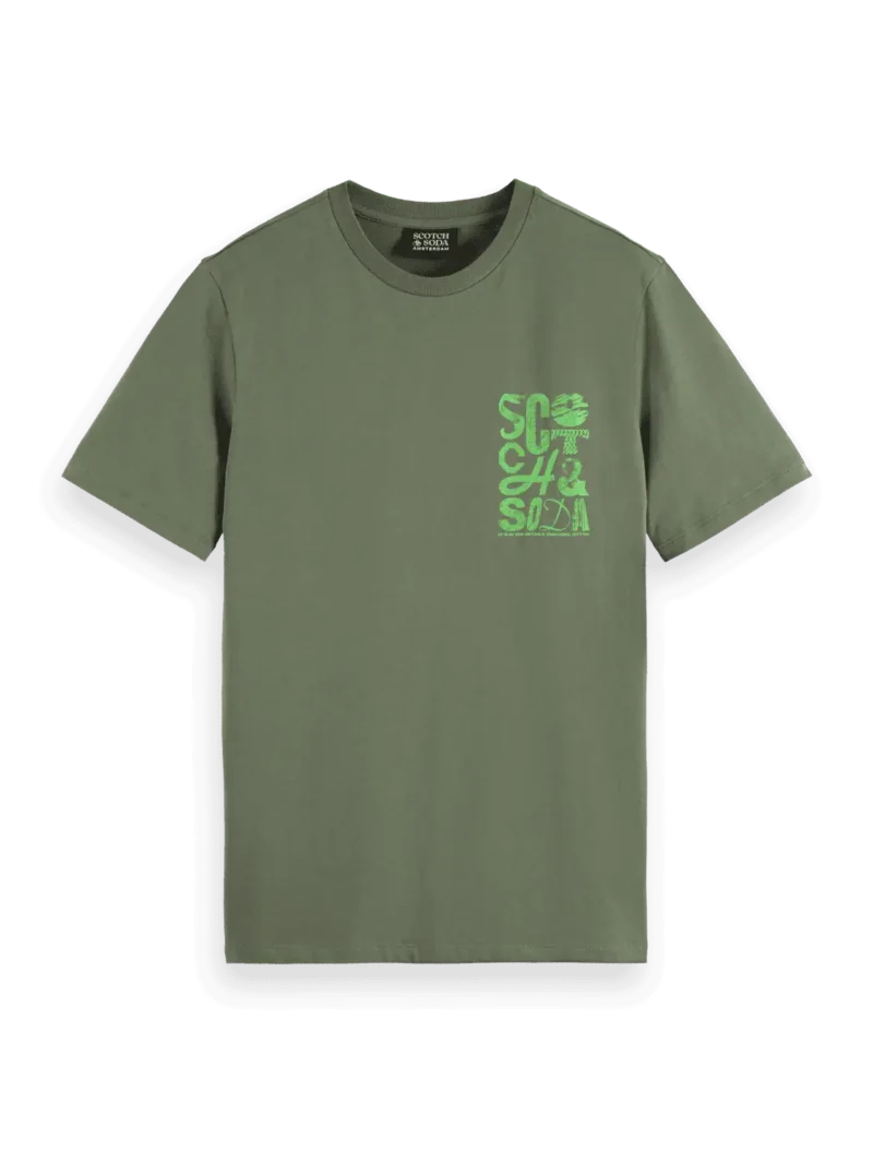 Scotch & Soda 181298 Regular Fit Left Chest Logo T-shirt, Thyme - Image 4
