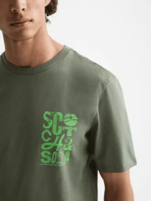 Scotch & Soda 181298 Regular Fit Left Chest Logo T-shirt, Thyme image4