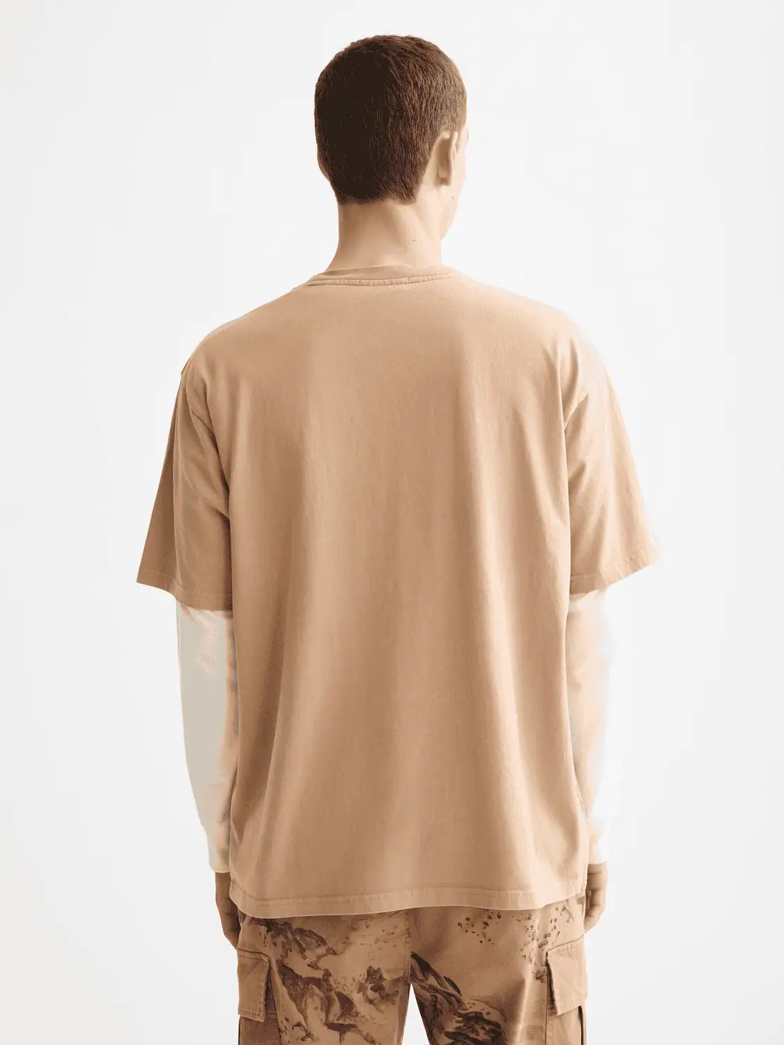 Scotch & Soda 181304 Loose Fit Overdyed AW T-shirt, Tannin - Image 4