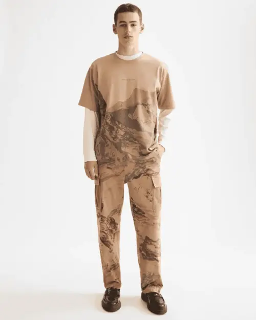 Alternative view of Scotch & Soda 181304 Loose Fit Overdyed AW T-shirt, Tannin