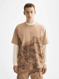 Scotch & Soda 181304 Loose Fit Overdyed AW T-shirt, Tannin