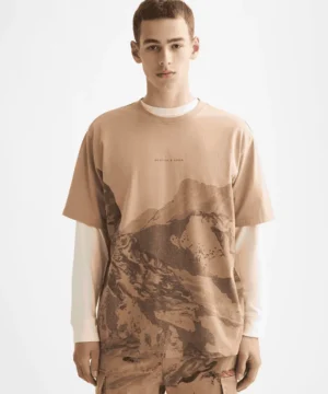 Scotch & Soda 181304 Loose Fit Overdyed AW T-shirt, Tannin