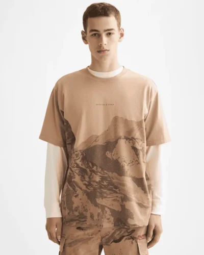 Scotch & Soda 181304 Loose Fit Overdyed AW T-shirt, Tannin