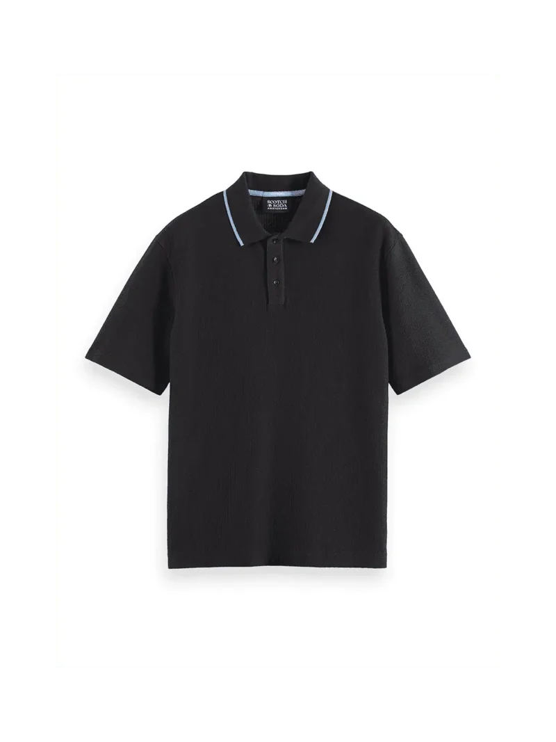 Scotch & Soda 181314 Structured relaxed fit polo, Meteorite - Image 4