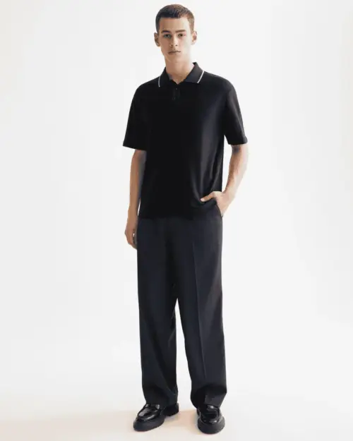 Alternative view of Scotch & Soda  Structured relaxed fit polo, Meteorite