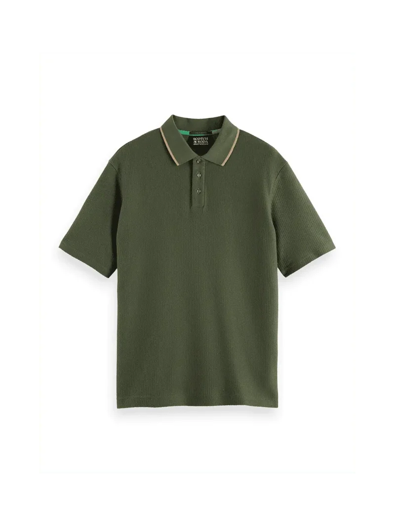 Scotch & Soda 181314 Structured relaxed fit polo, Thyme - Image 4