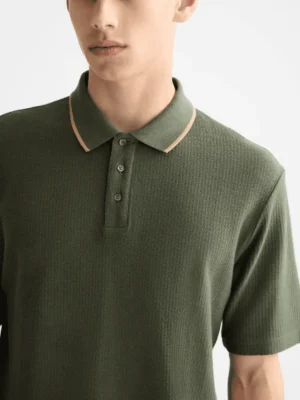 Scotch & Soda Structured relaxed fit polo, Thyme image4