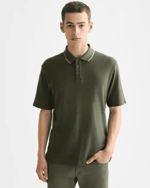 Scotch & Soda Structured relaxed fit polo, Thyme