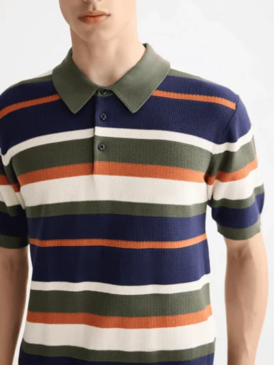 Alternative view of Scotch & Soda 181314 Structured relaxed polo, Peacoat Stripe