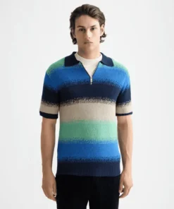 Scotch & Soda 181321 Knitted Degrade Polo, Campanula