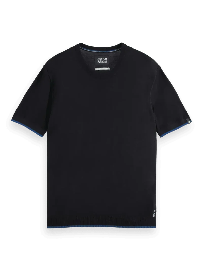 Scotch & Soda 181331 Knitted Relaxed fit T-shirt, Meteorite - Image 5
