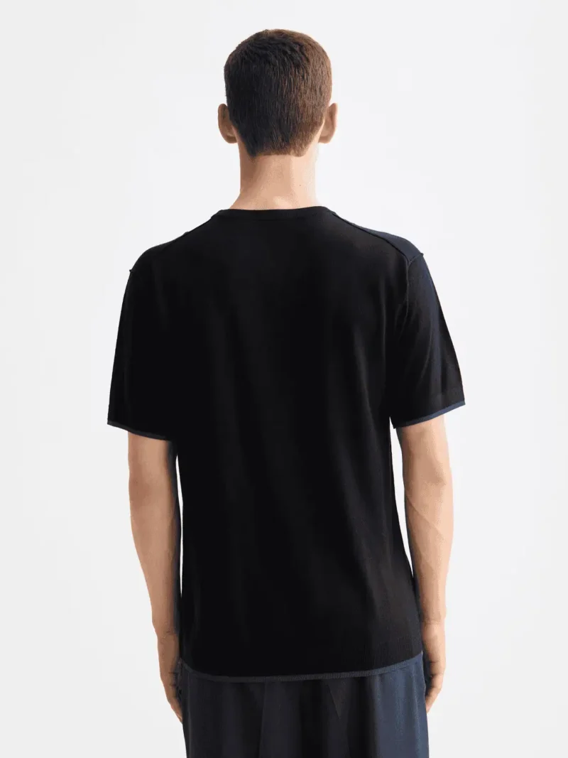 Scotch & Soda 181331 Knitted Relaxed fit T-shirt, Meteorite - Image 4