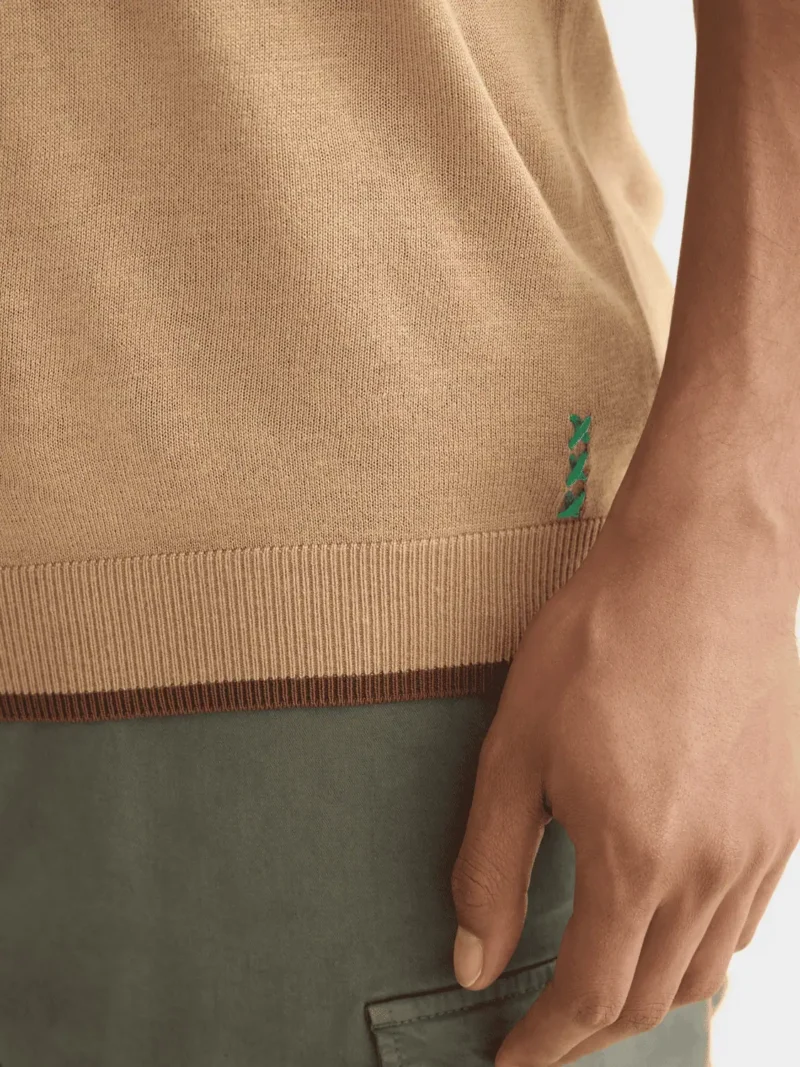 Scotch & Soda 181331 Knitted Relaxed fit T-shirt, Tannin - Image 5