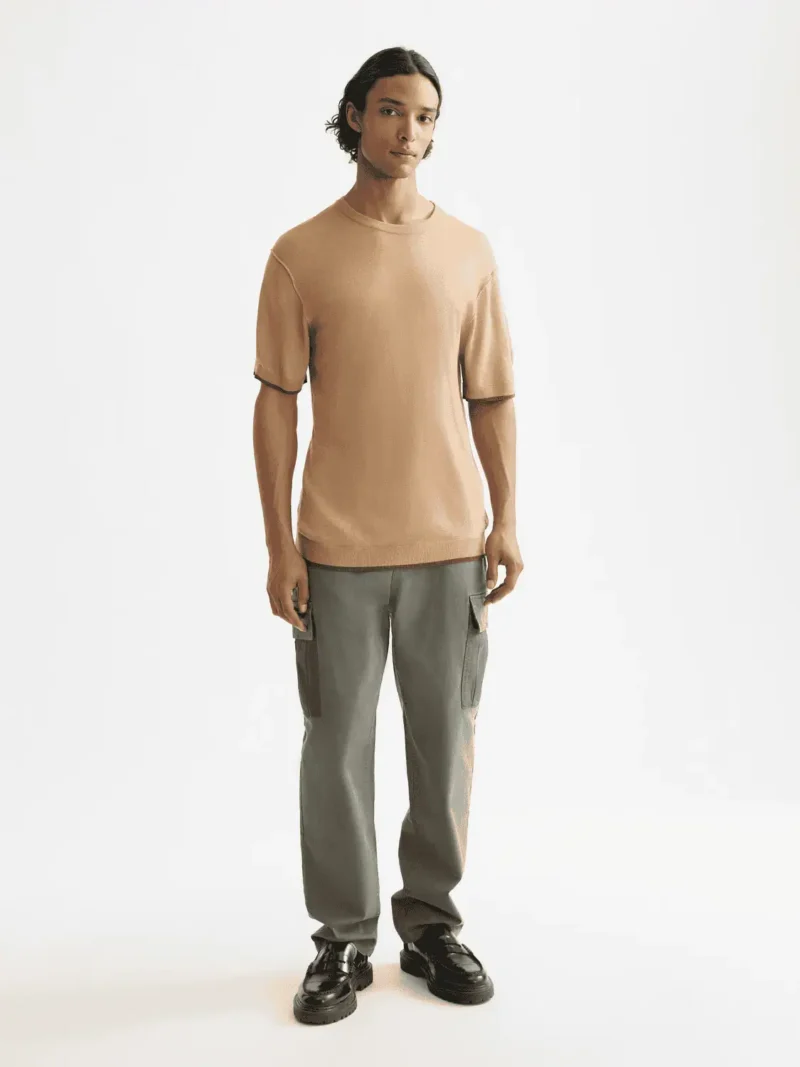 Scotch & Soda 181331 Knitted Relaxed fit T-shirt, Tannin - Image 6