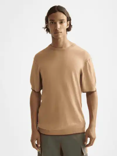 Scotch & Soda 181331 Knitted Relaxed fit T-shirt, Tannin