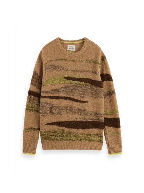 Scotch & Soda  Alpaca Wool Blend Crew Neck, Tannin - Image 4