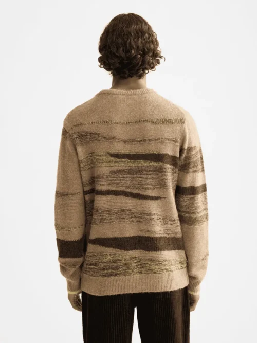 Scotch & Soda  Alpaca Wool Blend Crew Neck, Tannin - Image 3