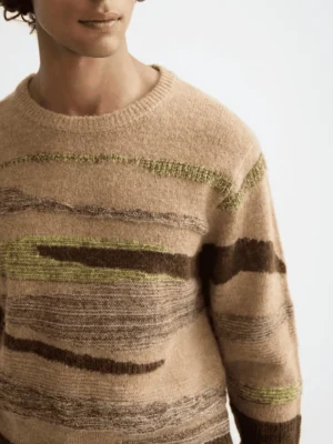 Alternative view of Scotch & Soda 181638 Alpaca Wool Blend Crew Neck, Tannin