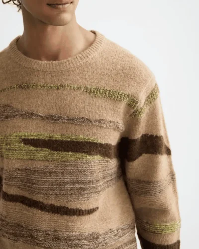 Alternative view of Scotch & Soda 181638 Alpaca Wool Blend Crew Neck, Tannin