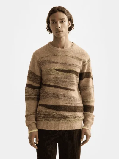 Scotch & Soda 181638 Alpaca Wool Blend Crew Neck, Tannin