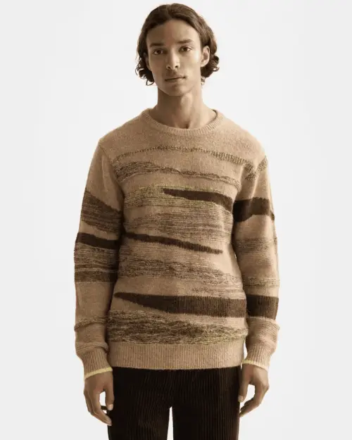 Scotch & Soda Alpaca Wool Blend Crew Neck, Tannin