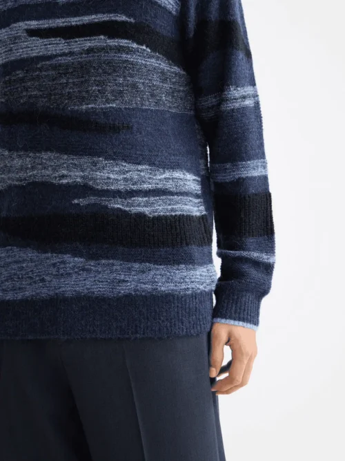 Scotch & Soda 181638 Alpaca Wool Blend Crew Neck, Peacock - Image 3