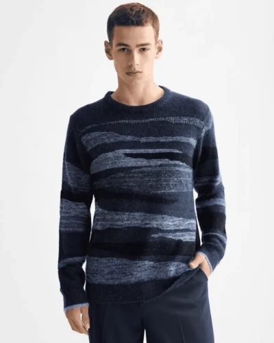 Scotch & Soda 181638 Alpaca Wool Blend Crew Neck, Peacock