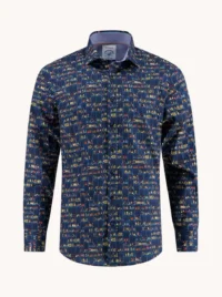 Alternative view of A Fish Named Fred  32.006 - Shirt Liquor Store, Navy