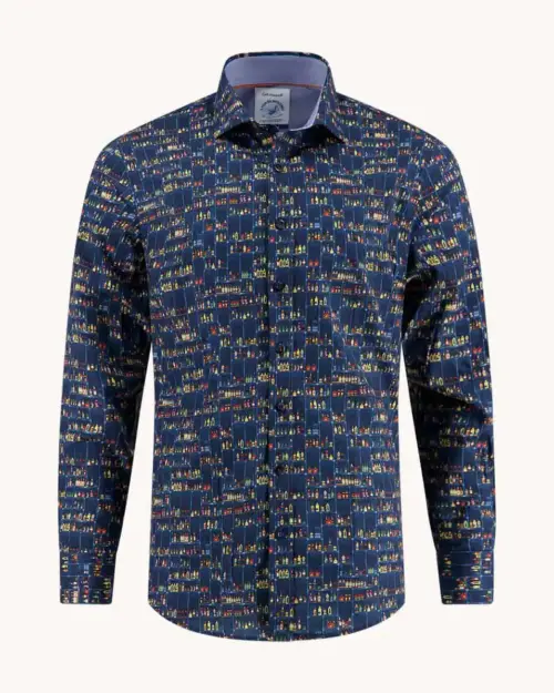 Alternative view of A Fish Named Fred  32.006 - Shirt Liquor Store, Navy