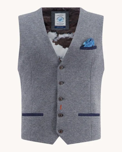 A Fish Named Fred  32.134 - Waistcoat Pique, Grey