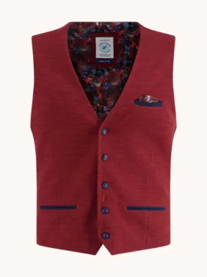 A Fish Named Fred 32.140 - Waistcoat Knitted, Burgundy