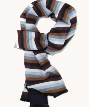 A Fish Named Fred 32.271 - Scarf stripe, Multicolour Blue