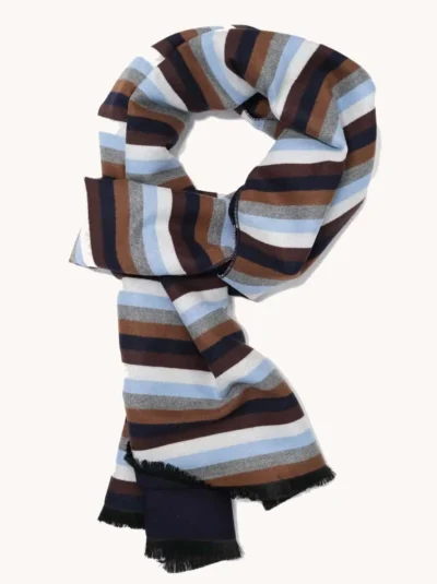 A Fish Named Fred 32.271 - Scarf stripe, Multicolour Blue