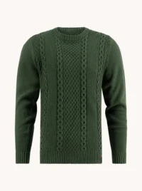 A Fish Named Fred 32.501 - Pullover Cable, Dark Green