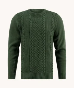 A Fish Named Fred 32.501 - Pullover Cable, Dark Green