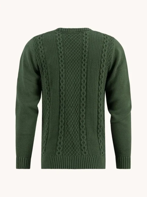 Alternative view of A Fish Named Fred 32.501 - Pullover Cable, Dark Green