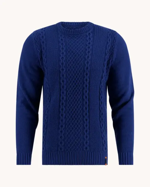 A Fish Named Fred 32.501 - Cable Pullover  Classic Blue