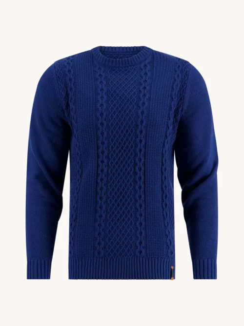 A Fish Named Fred 32.501 - Pullover Cable, Classic Blue