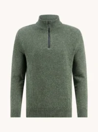 A Fish Named Fred 32.508 - Mock-zip Melange, Dark Green