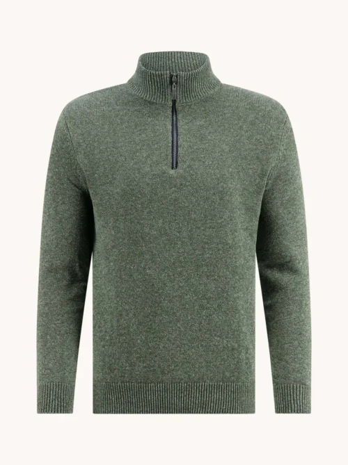 A Fish Named Fred 32.508 - Mock-zip Melange, Dark Green