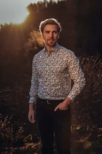 A Fish Named Fred  32.014 - Shirt Pheasent, Multicolour Blue