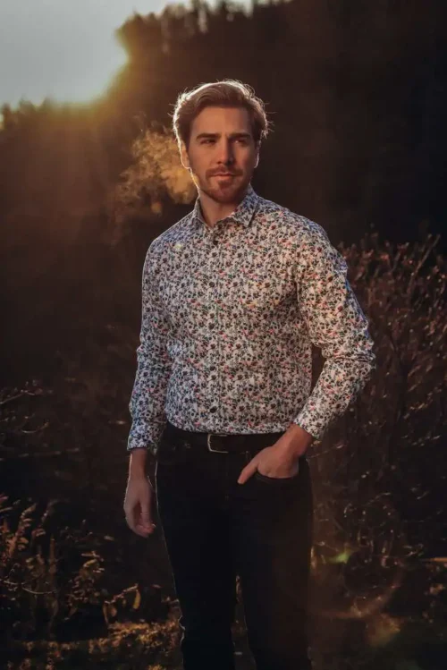 A Fish Named Fred  32.014 - Shirt Pheasent, Multicolour Blue