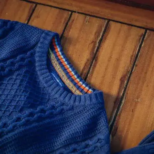 Alternative view of A Fish Named Fred 32.501 - Cable Pullover  Classic Blue