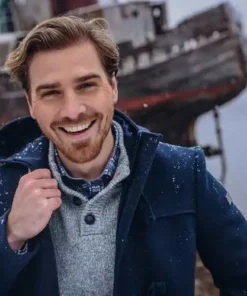 Alternative view of A Fish Named Fred 32.504 - Button Collar Jumper, Dark Grey