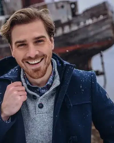 Alternative view of A Fish Named Fred 32.504 - Button Collar Jumper, Dark Grey