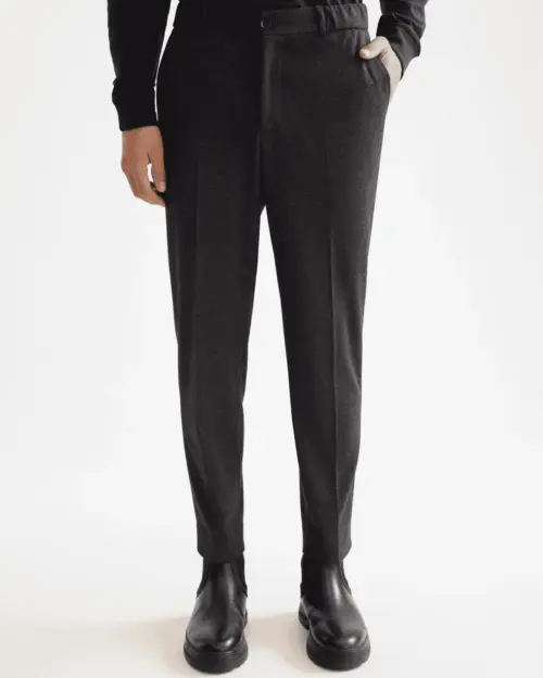 Scotch & Soda Finch Tailored jersey tapered jogger, Antra Herringbone