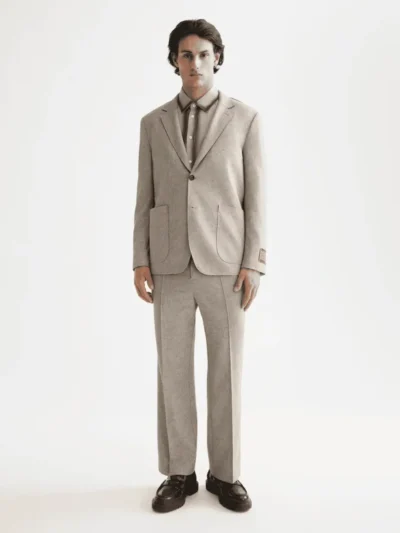 Alternative view of Scotch & Soda 181174 Tailored relaxed straight fit jogger, Plaza taupe melange