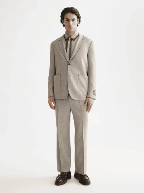 Alternative view of Scotch & Soda 181174 Tailored relaxed straight fit jogger, Plaza taupe melange