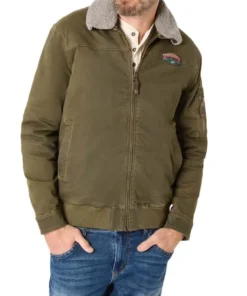 Timezone Biker Jacket, Washed Olive